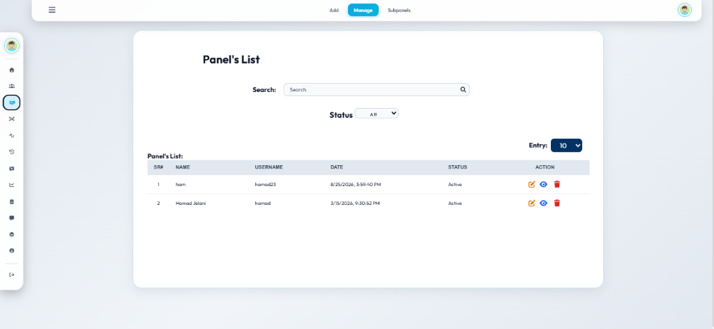 Management Console & Subpanel Operations screenshot 5
